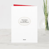 クリスマスディアーカーサンタハットホリデーカードを着用 シーズンカード (裏面)