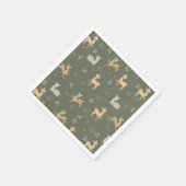 クリスマスディアーシームレスパターン スタンダードカクテルナプキン (角)