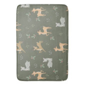 クリスマスディアーシームレスパターン バスマット (正面縦)