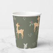 クリスマスディアーシームレスパターン 紙コップ (裏面)