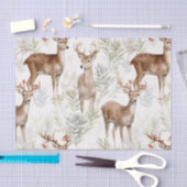 クリスマスディアーシームレスパターン 薄葉紙 (クラフト)
