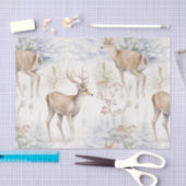 クリスマスディアーシームレスパターン 薄葉紙 (クラフト)