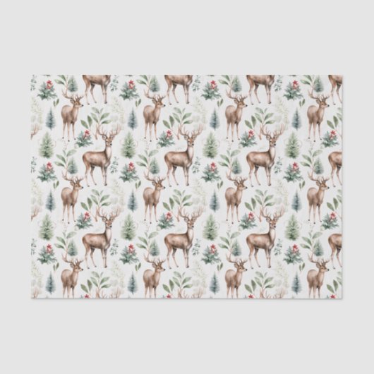 クリスマスディアーシームレスパターン 薄葉紙 (正面)