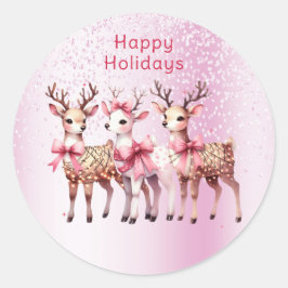 クリスマスディアーシール ラウンドシール