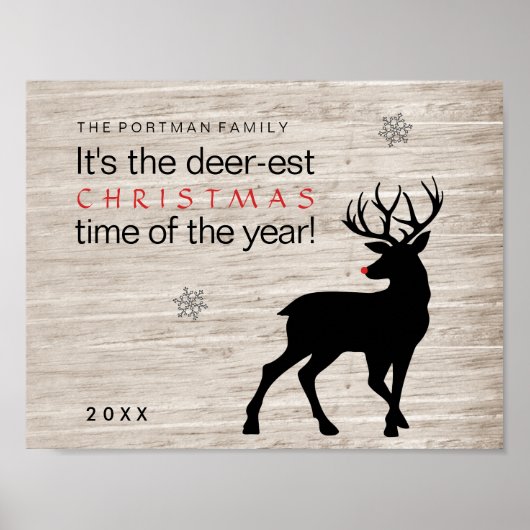クリスマスディアー名前を追加Deer-Est Time of the Year! ポスター (正面)