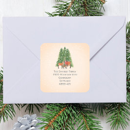 クリスマスディアー差出人住所 スクエアシール