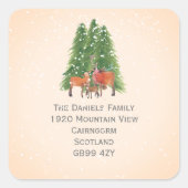 クリスマスディアー差出人住所 スクエアシール (正面)