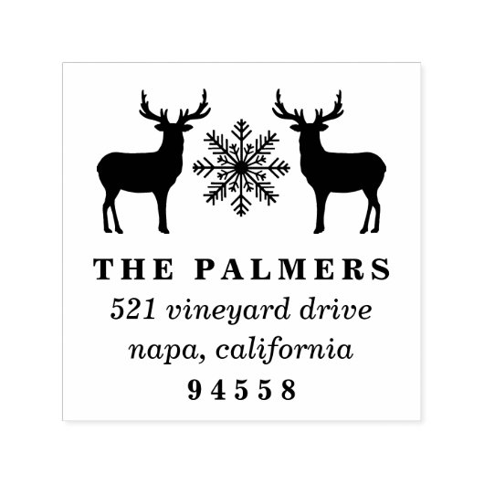 クリスマスディアー差出人住所 セルフインキングスタンプ (デザイン)