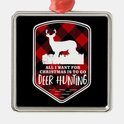 クリスマスディアー狩り引用文プレイドバック メタルオーナメント (正面)