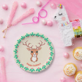 クリスマスディアー紙プレート ペーパープレート (パーティー)