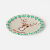 クリスマスディアー紙プレート ペーパープレート (アングル)