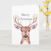 クリスマスディアー カード (黄色い花)