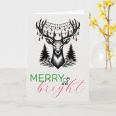 クリスマスディアー カード (黄色い花)