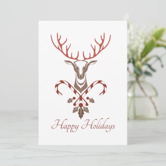 クリスマスディアー&キャンディーキャンズクリスマスカード (スタンド正面)