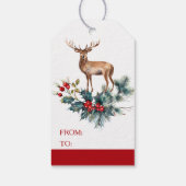 クリスマスディアー&クリスマスベリーリース ギフトタグ (裏面)
