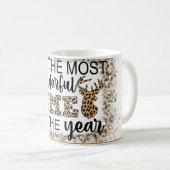 クリスマスディアー コーヒーマグカップ (正面右)