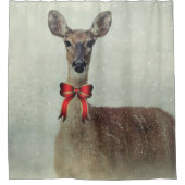 クリスマスディアー シャワーカーテン (正面)