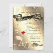 クリスマスディアー、スパークル、クリスマス会社のパーティー 招待状 (正面)