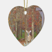 クリスマスディアー セラミックオーナメント (左)