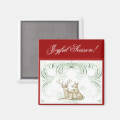 クリスマスディアー マグネット (正面/裏面)