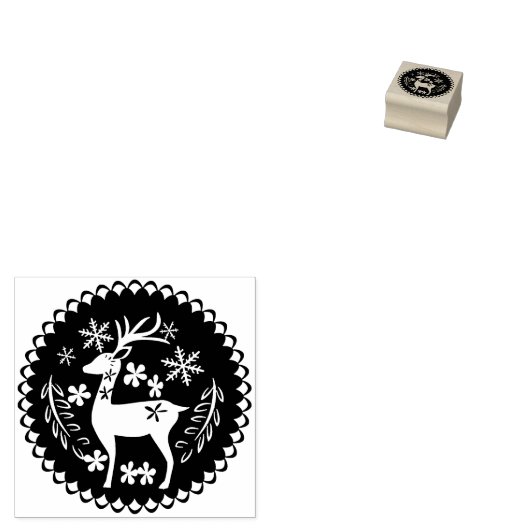 クリスマスディアー ラバースタンプ (押印)