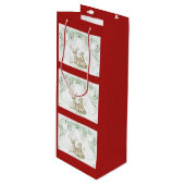 クリスマスディアー ワインギフトバッグ (正面アングル)