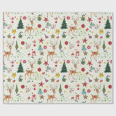 クリスマスディアー |名前 |光沢ラッピング紙 ラッピングペーパー (フラット)