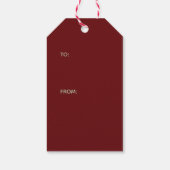 クリスマスディアー〔雄ジカの〕枝角フェスティバル素朴ギフトラベル ギフトタグ (裏面)