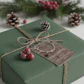クリスマスディアー〔雄ジカの〕枝角フェスティバル素朴ギフトラベル ギフトタグ