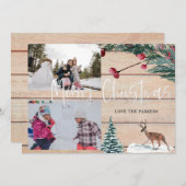 クリスマスディア冬数々のの写真カード 招待状 (正面/裏面)