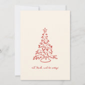 クリスマスディナーお洒落招待状 案内状 (裏面)