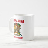クリスマスディナーが始まりました 面白いリスのマグカップ コーヒーマグカップ (正面左)