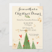 クリスマスディナーご招待 招待状 (正面/裏面)