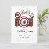 クリスマスディナーのお招き状 メリーメモント 招待状 (スタンド正面)