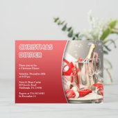 クリスマスディナーカクテルパーティの招待状 招待状 (スタンド正面)