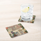 クリスマスディナーテーブルデコール スクエアペーパーコースター (インサイチュ)