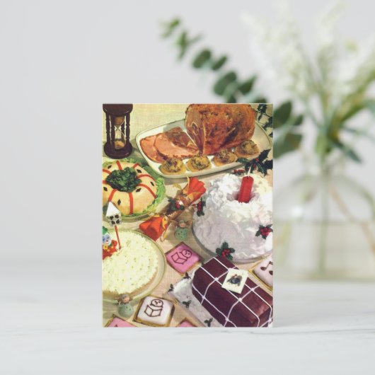 クリスマスディナーテーブル写真 ポストカード (スタンド正面)