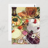 クリスマスディナーテーブル写真 ポストカード (正面/裏面)