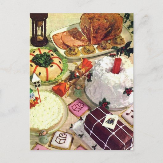 クリスマスディナーテーブル写真 ポストカード (正面)