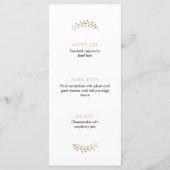 クリスマスディナーデザインブラック金ゴールドフラットメニュー メニュー (裏面)