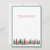 クリスマスディナーパーティの招待状フェスティバルカラー 招待状 (裏面)