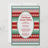 クリスマスディナーパーティの招待状ホリデーソーリー 招待状 (正面)