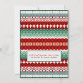 クリスマスディナーパーティの招待状ホリデーソーリー 招待状 (裏面)