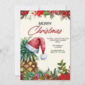 クリスマスディナーパーティの招待状、クリスマスパーティー 招待状 (正面)