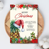 クリスマスディナーパーティの招待状、クリスマスパーティー 招待状