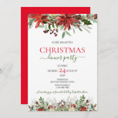 クリスマスディナーパーティの招待状 シーズンカード (正面/裏面)