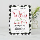 クリスマスディナーパーティの招待状 招待状 (スタンド正面)