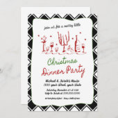 クリスマスディナーパーティの招待状 招待状 (正面/裏面)