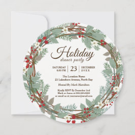 クリスマスディナーパーティの招待状 招待状