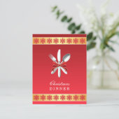 クリスマスディナーパーティの招待状 招待状 (スタンド正面)